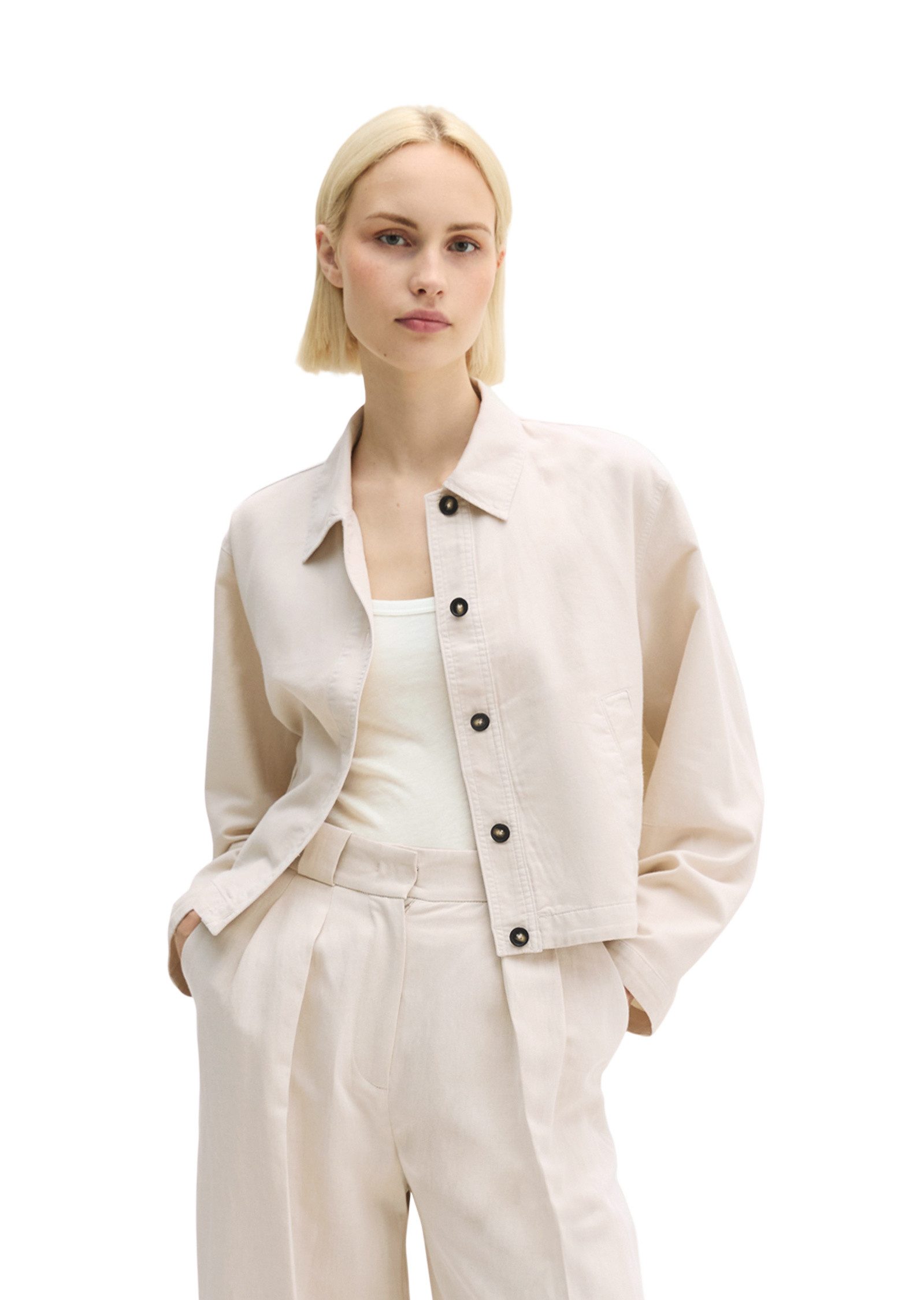 Marc O'Polo Kurzjacke aus Organic Cotton-Lyocell-Leinen-Mix