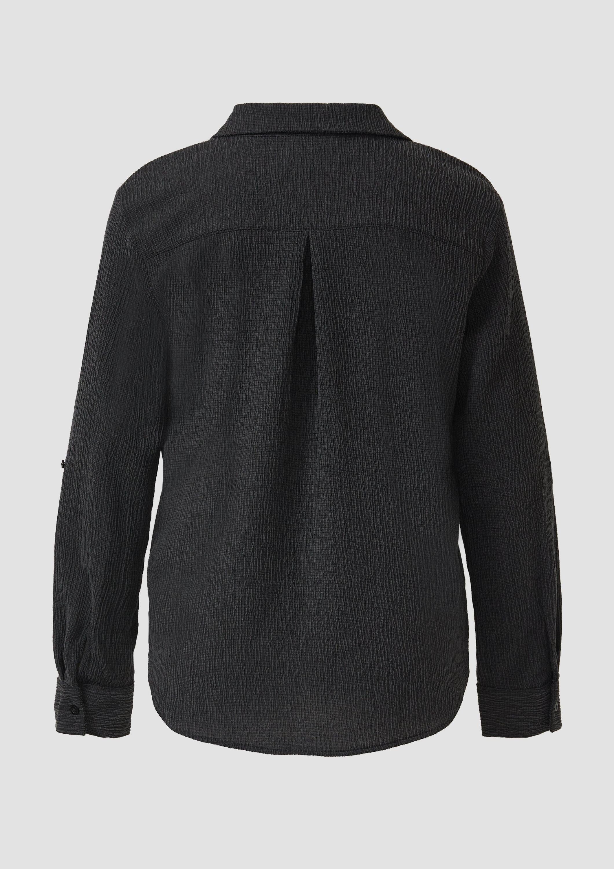 s.Oliver Langarmbluse Bluse Strukturierte Hemdbluse mit Turn-up günstig online kaufen