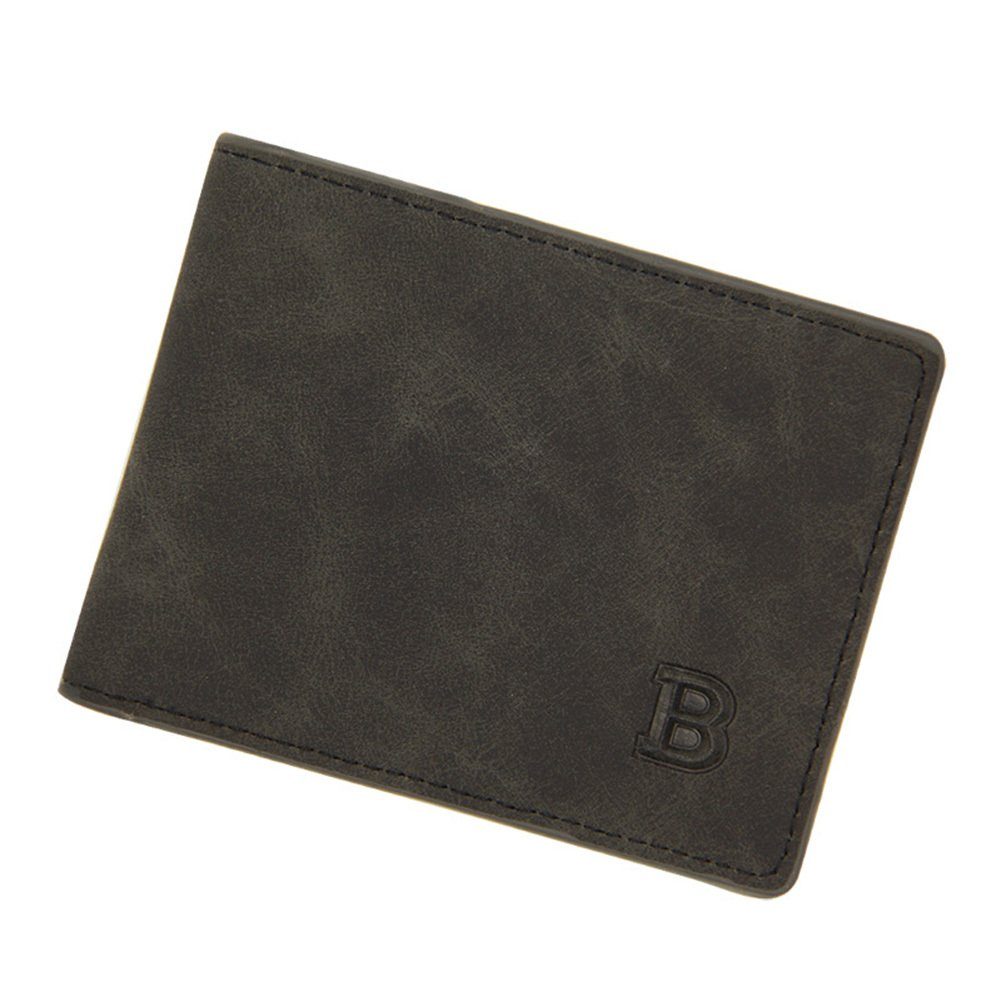 Blusmart Geldbörse Gefrostete Bifold-Geldbörse,Kurzer Geldbeutel,Portemonnaie Brieftasche, Brieftasche black