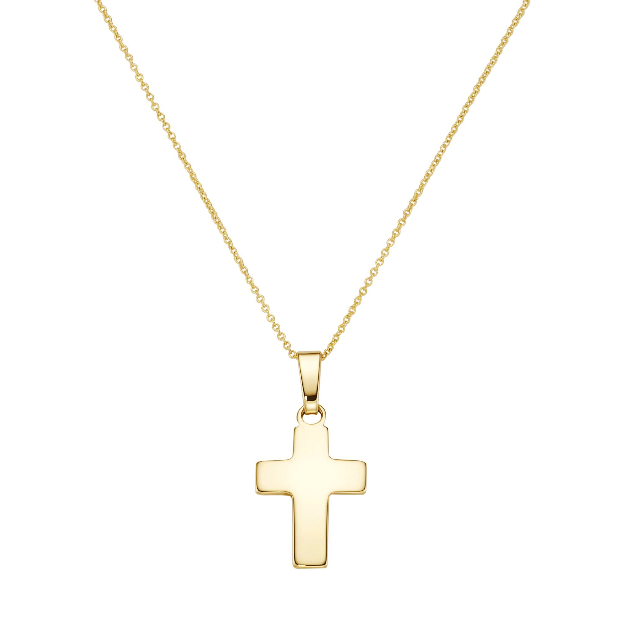 Merano Kreuz Gold Luigi Kreuzkette Anhänger, 375