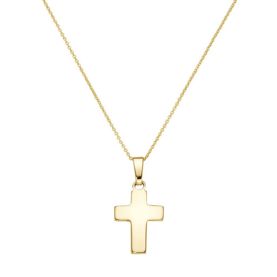 Luigi Merano Kreuzkette Kreuz Anhänger, Gold 375