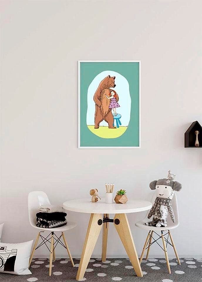 Komar Poster Lili and Figuren (1 St), Schlafzimmer, Bear, Wohnzimmer Kinderzimmer