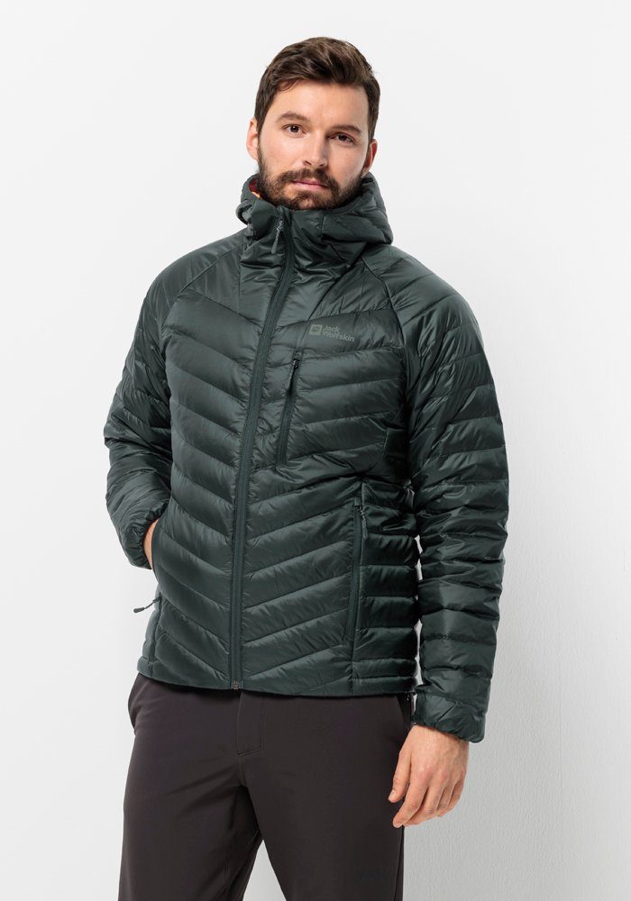 Daunenjacke M Jack PASSAMANI DOWN HOODY black-olive Wolfskin