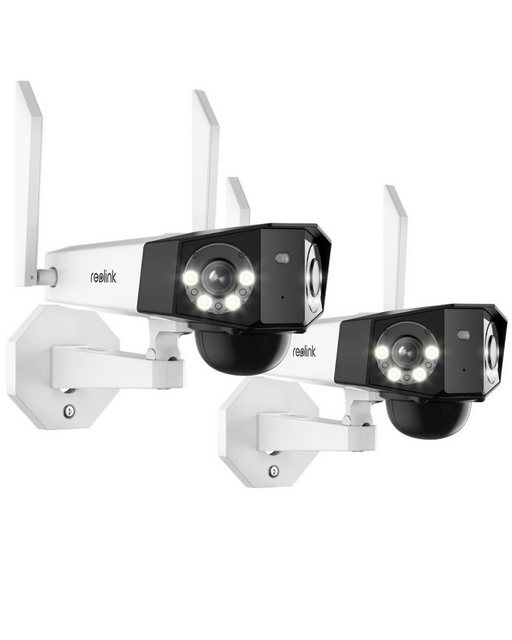 Reolink Duo 2 6MP WLAN Akku Überwachungskamera (Outdoor, 2-tlg., mit 180° Paranoma, 2,4&5GHz WiFi,KI-Erkennung,Farbige Nachtsicht,IP66)