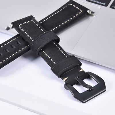 CoverKingz Uhrenarmband Leder Armband für Apple Watch 49/45/44/42mm Retro Serie, Lederband Edelstahl Faltschließe Serie Ultra 2/Ultra/9/8/7/6/SE/5/4/3