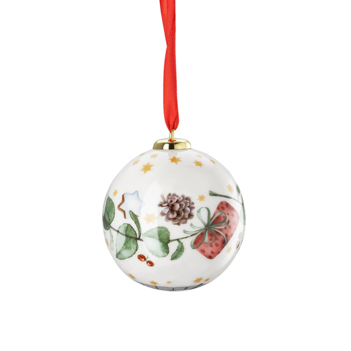 Hutschenreuther Weihnachtsbaumkugel Sammelserie Weihnachtslied 2025 Weihnachtsdekoration, Jahreskugel, Weihnachtsbaumkugel, Christbaumkugel 6 cm