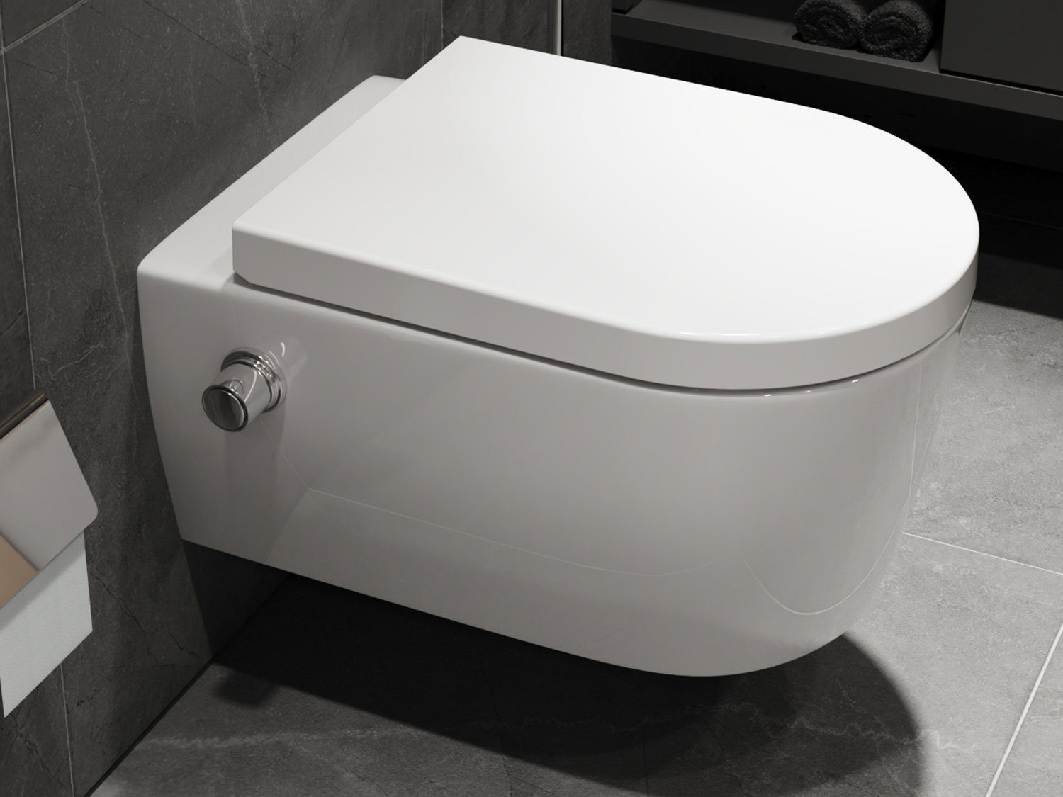 SSWW Dusch-WC SSWW Taharet WC mit Armatur und abnehmbarer Softclose Sitz Dusch-WC