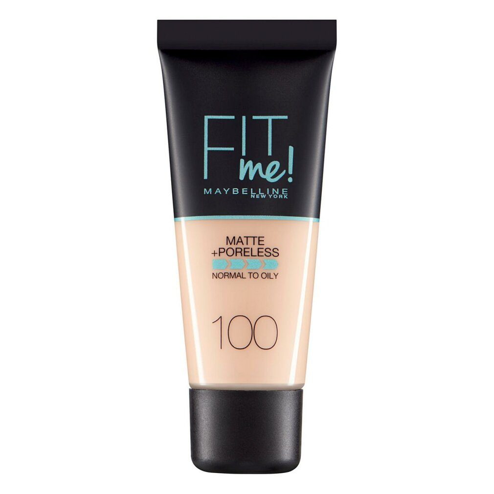 MAYBELLINE NEW YORK Foundation Fit Me Matte + Poreless Liquide Foundation 100 Warm Ivory 30ml