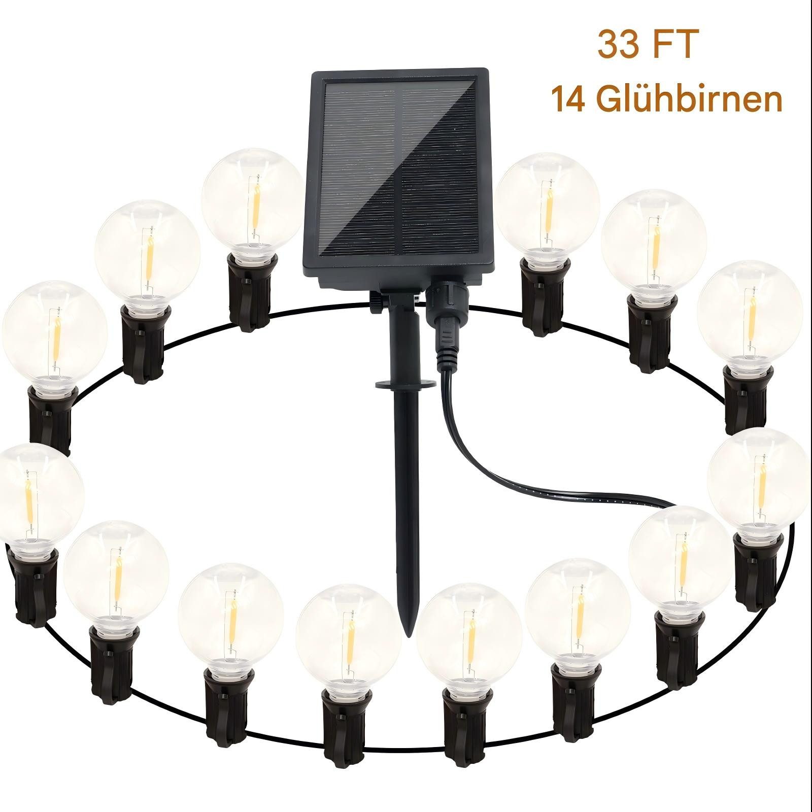 Tukrool LED-Lichterkette LED-Solarleuchten,8 Modi anpassen,LED-Lichterkette günstig online kaufen