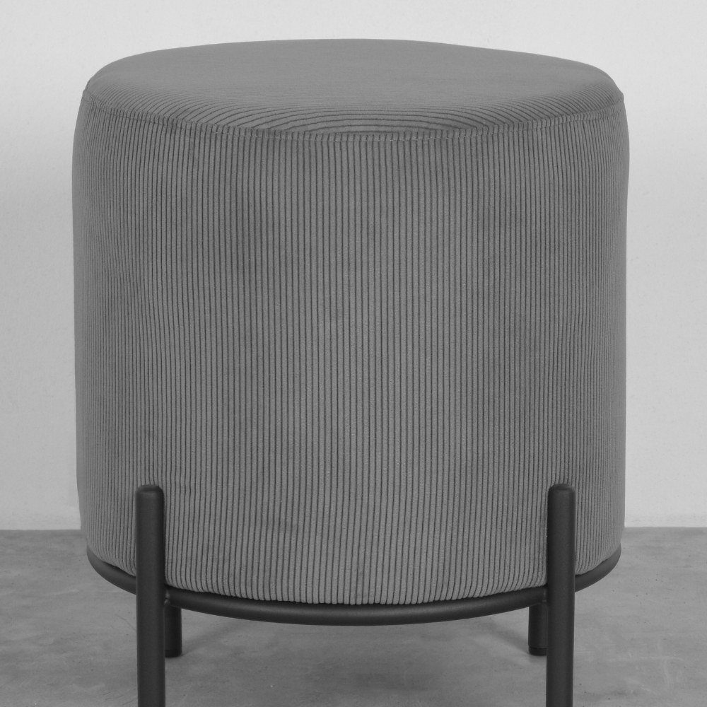 Stuhl Hocker Cord Healani Möbel RINGO-Living 480x410mm, in Grau aus