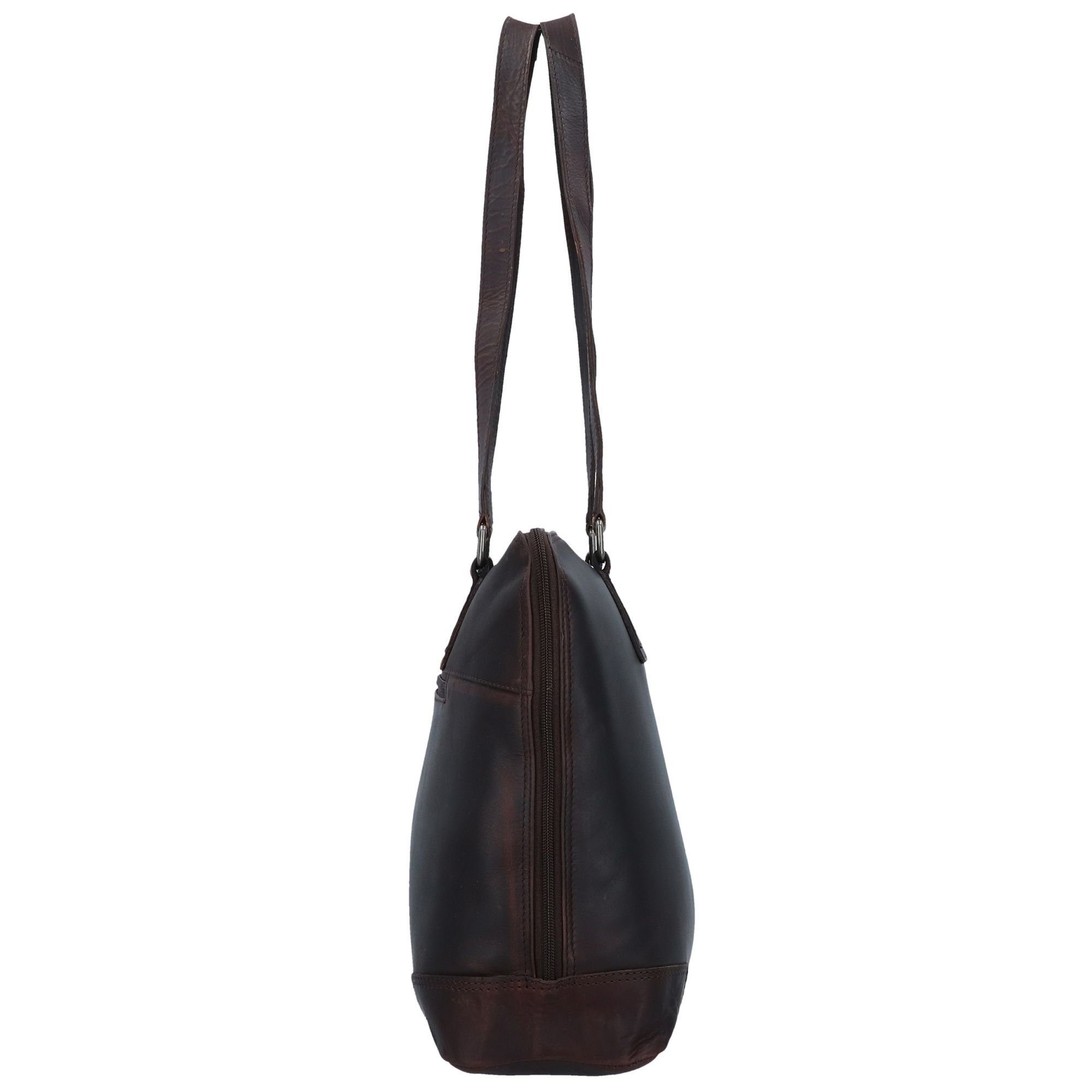 Chesterfield Pull Wax Schultertasche The Up, Brand Leder brown