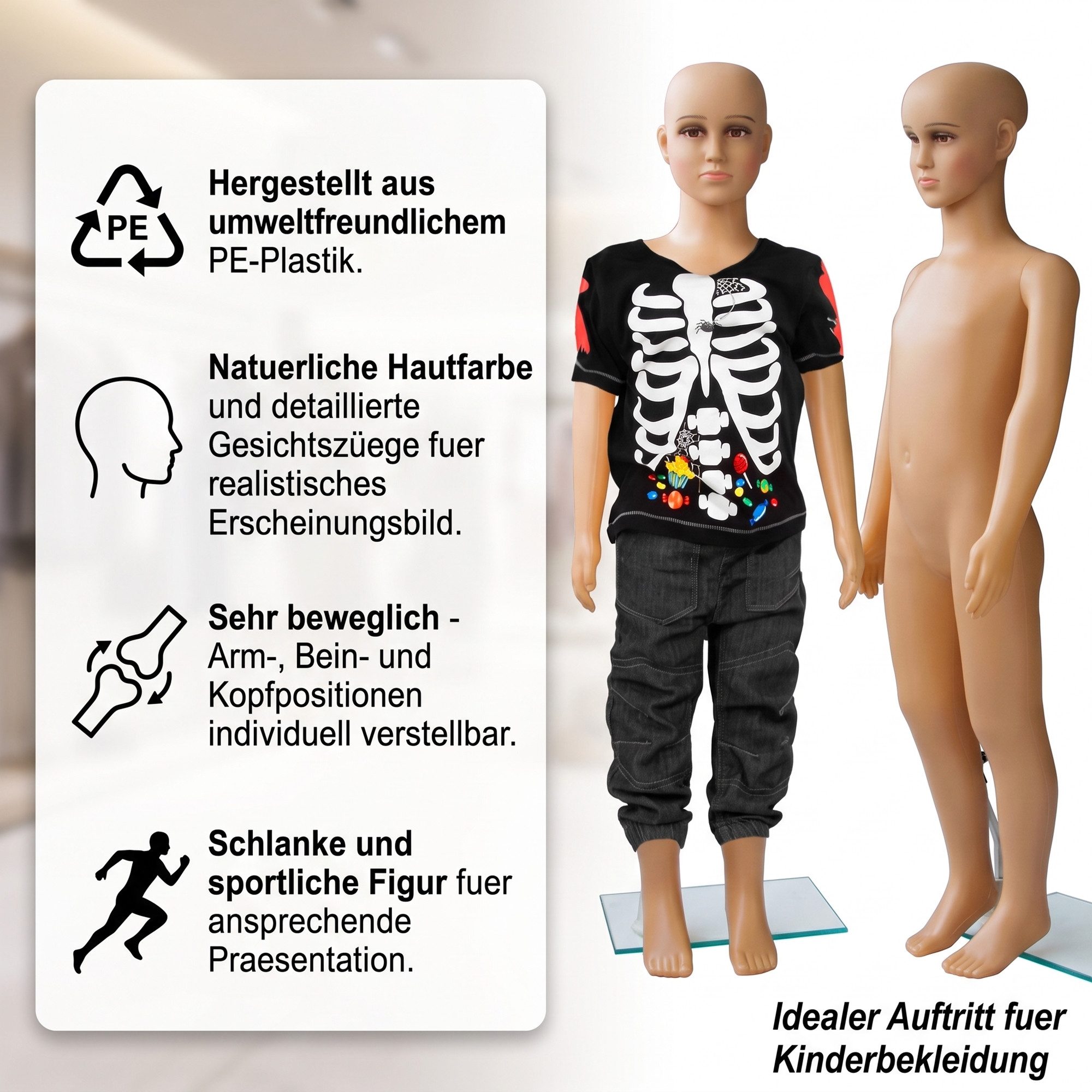 Mucola Schneiderpuppe 110CM Schaufensterpuppe Schaufensterfigur Mannequin Manichino Puppe, Beweglich – Bild 2 von 5