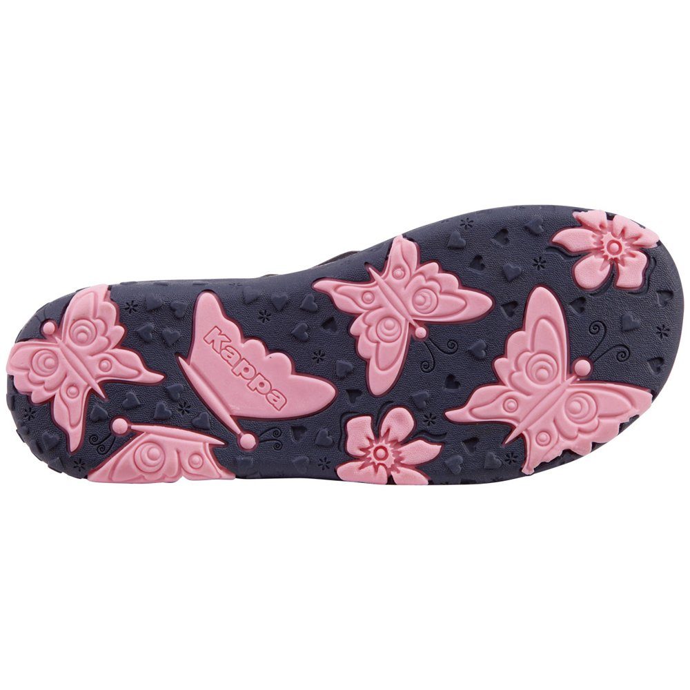 Kappa Sandale mit niedlichen navy-rosé Schmetterlingsprints Blumen- &