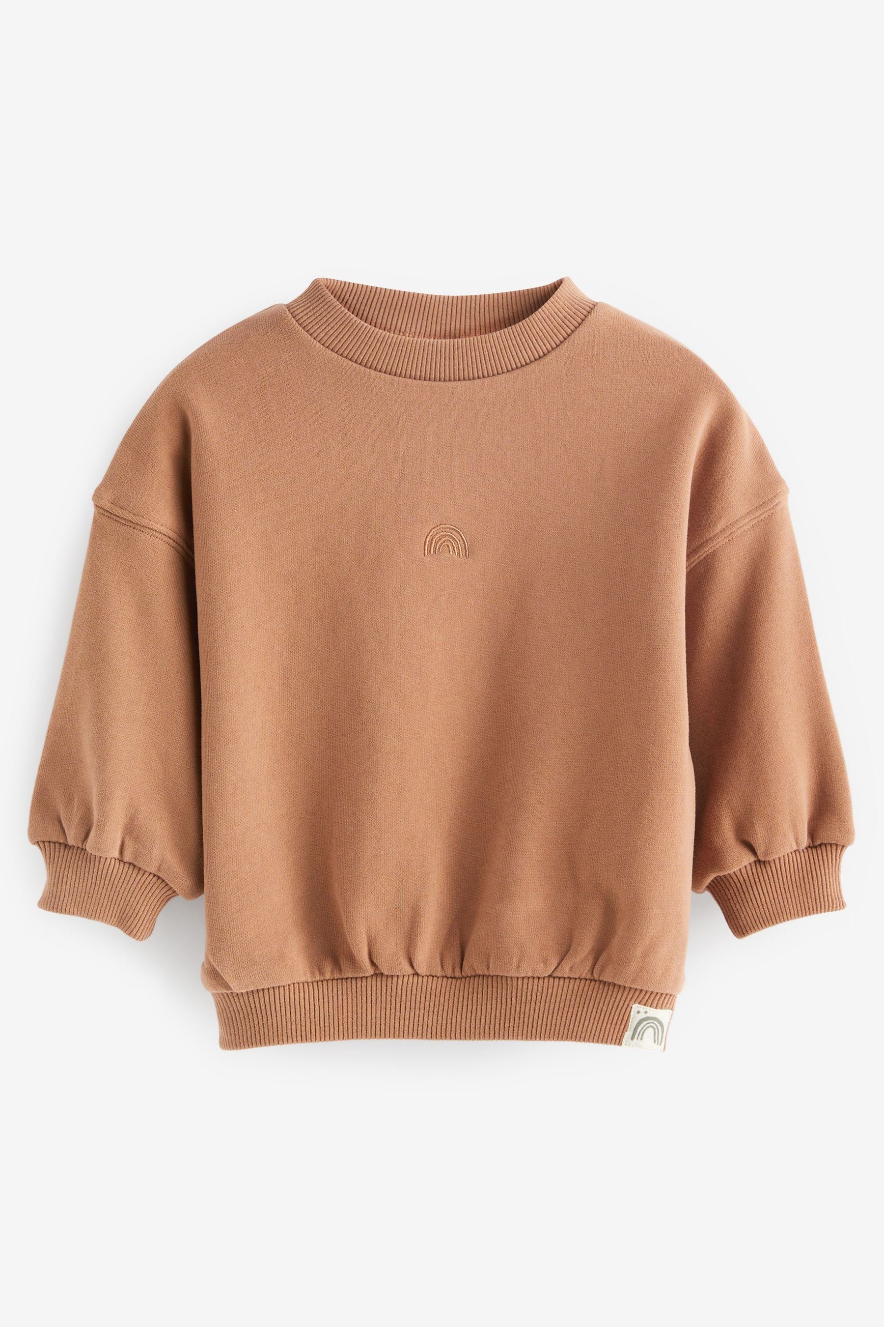 Hergestellt in Japan Next Sweatshirt Sweatshirt Brown (1-tlg)