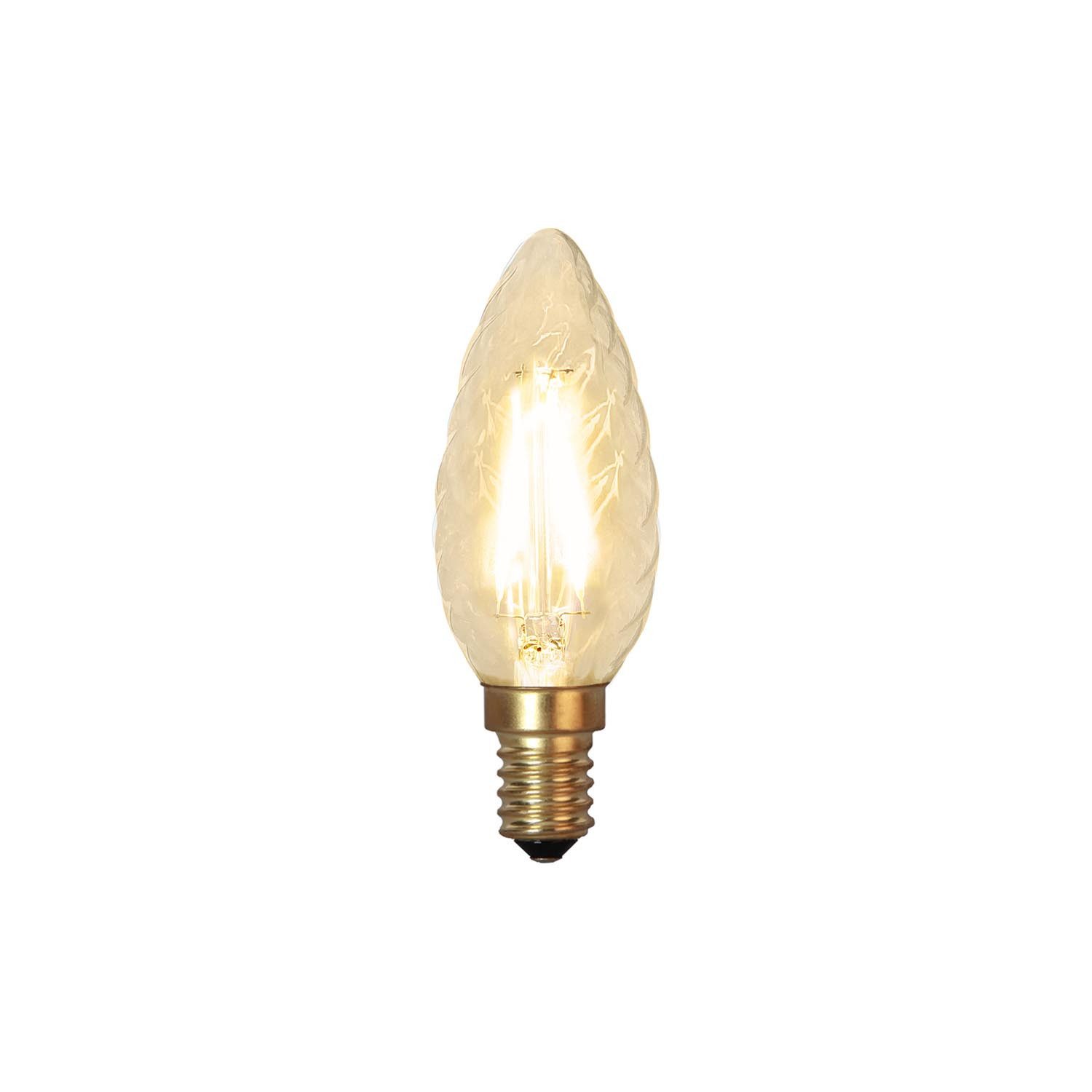 STAR TRADING LED Dekolicht Leuchtmittel, LED-Leuchtmittel,Soft Glow', E14, Kerze, 1,5W, 120lm, twisted, warmwe