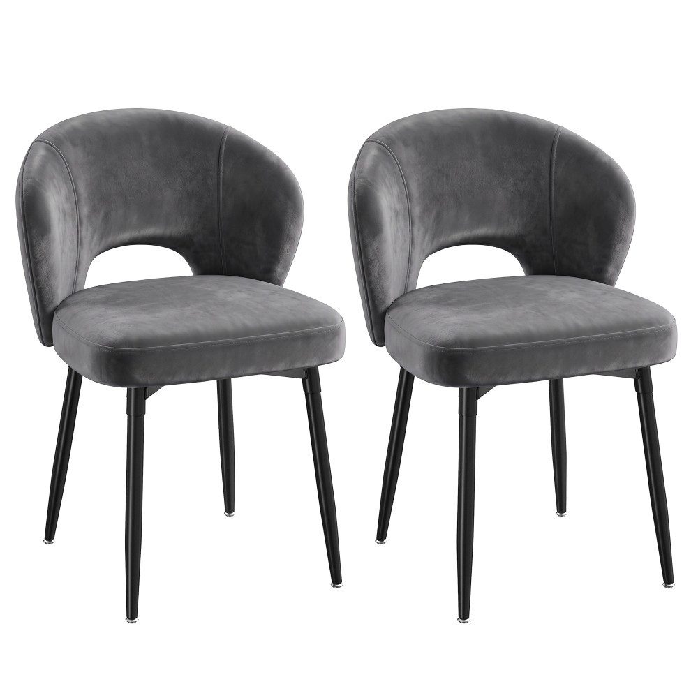 Klyvvo Polsterstuhl Esszimmerstühle mit 56 cm breiter Lehne für Esszimmer (Ergonomische Küchenstühle, Große Sitzfläche aus Vintage-Kunstleder, 2 St), bequeme Polsterstühle für Küche