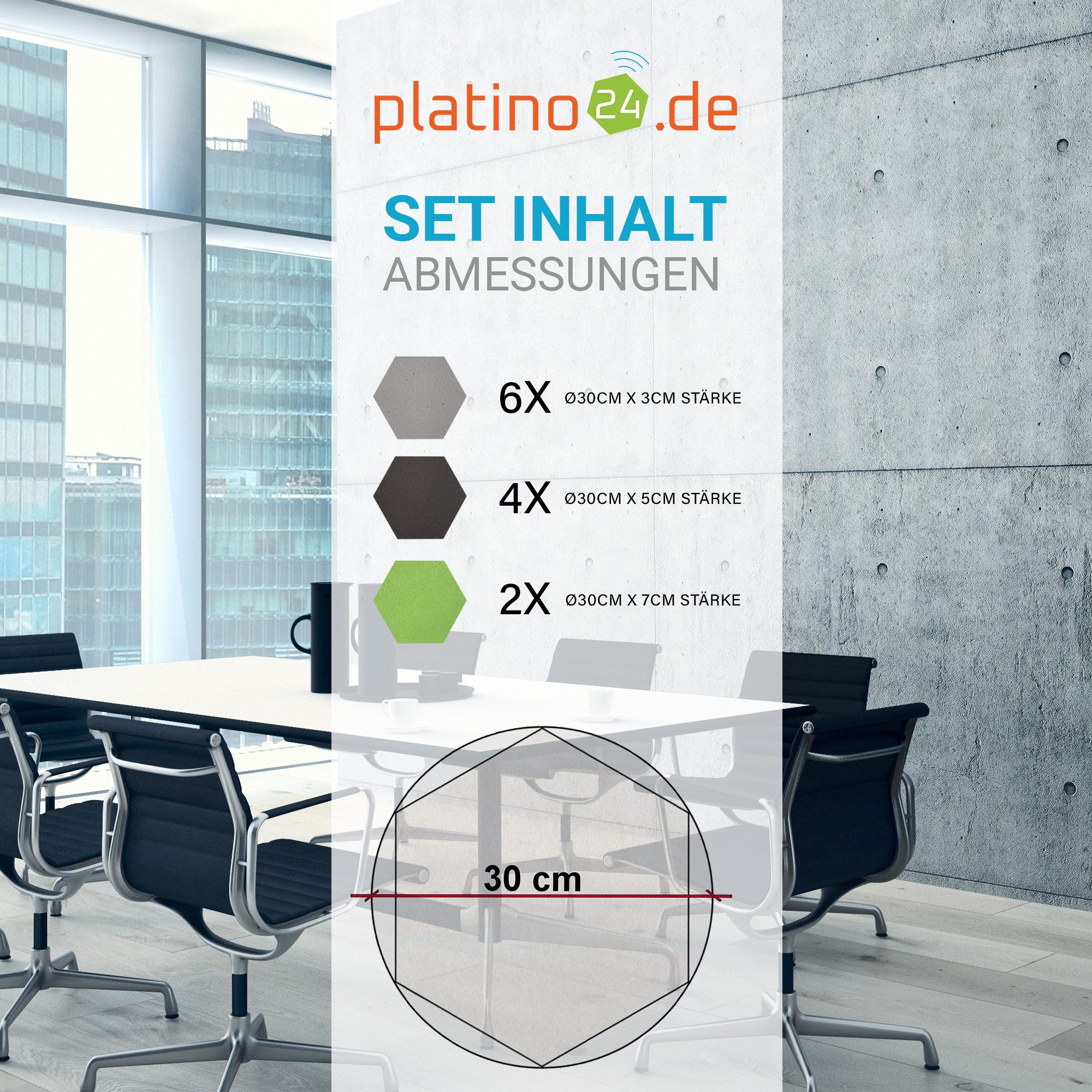 platino24 Akustikplatte platino24 Akustikpaneele 12 Elemente günstig online kaufen