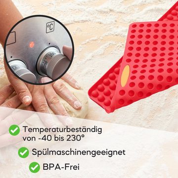 Coradoma Silikonform Backmatte Hundekekse Mini Halbkugeln 1cm Silikonmatte Hundeleckerli