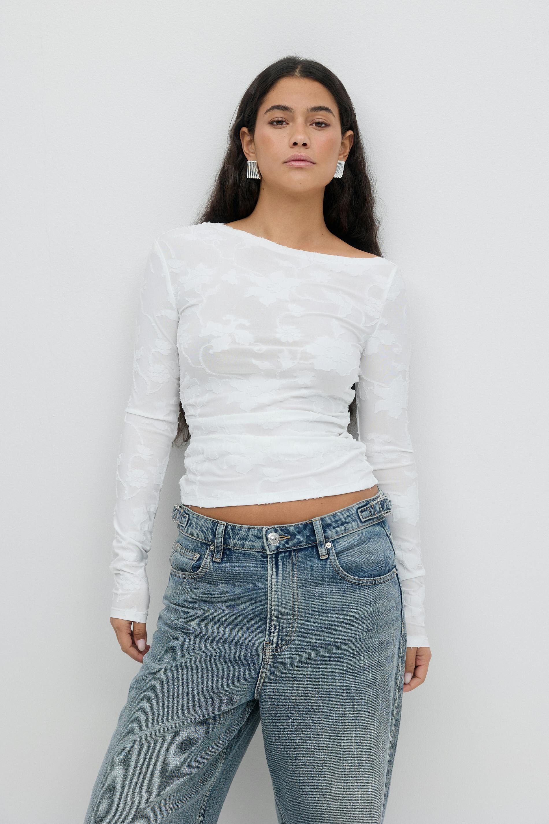 Gina Tricot Langarmshirt Asymmetric top