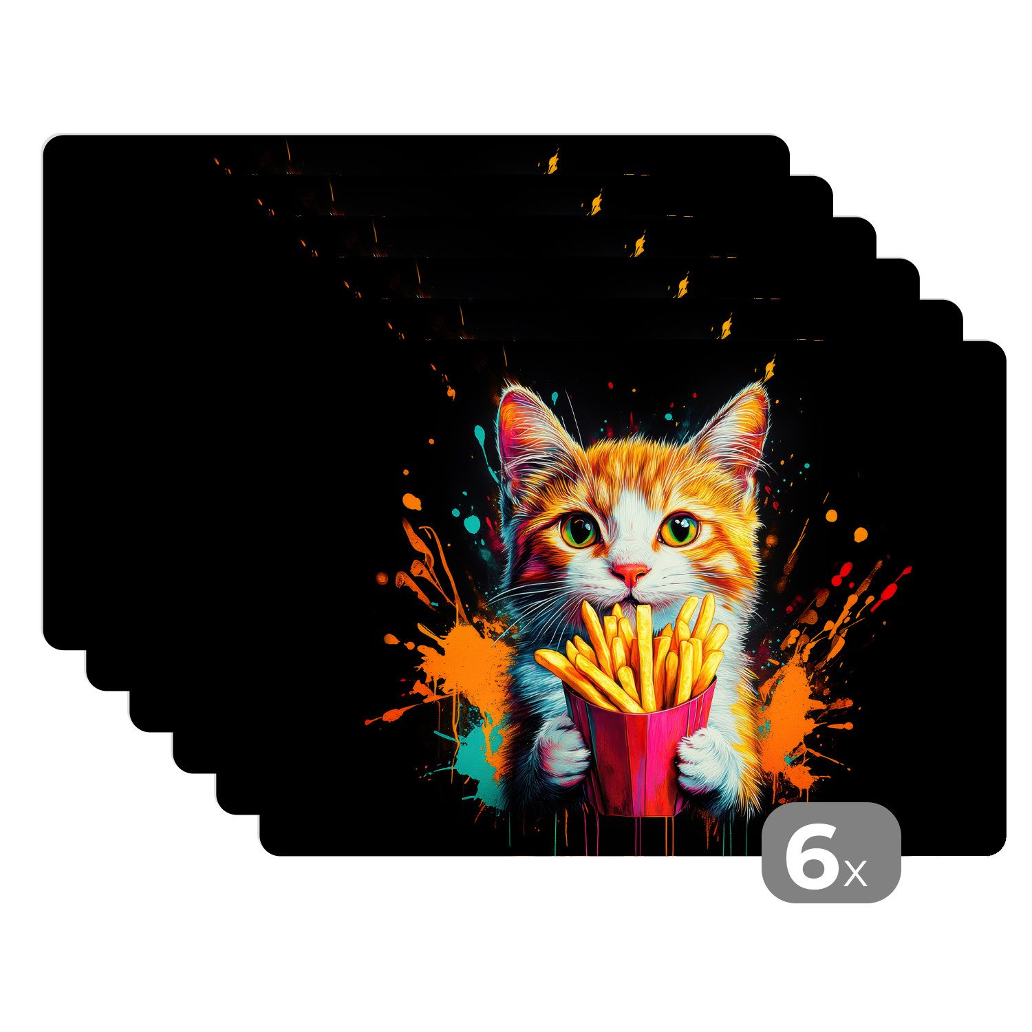 MuchoWow Platzset Katze - Essen - günstig online kaufen