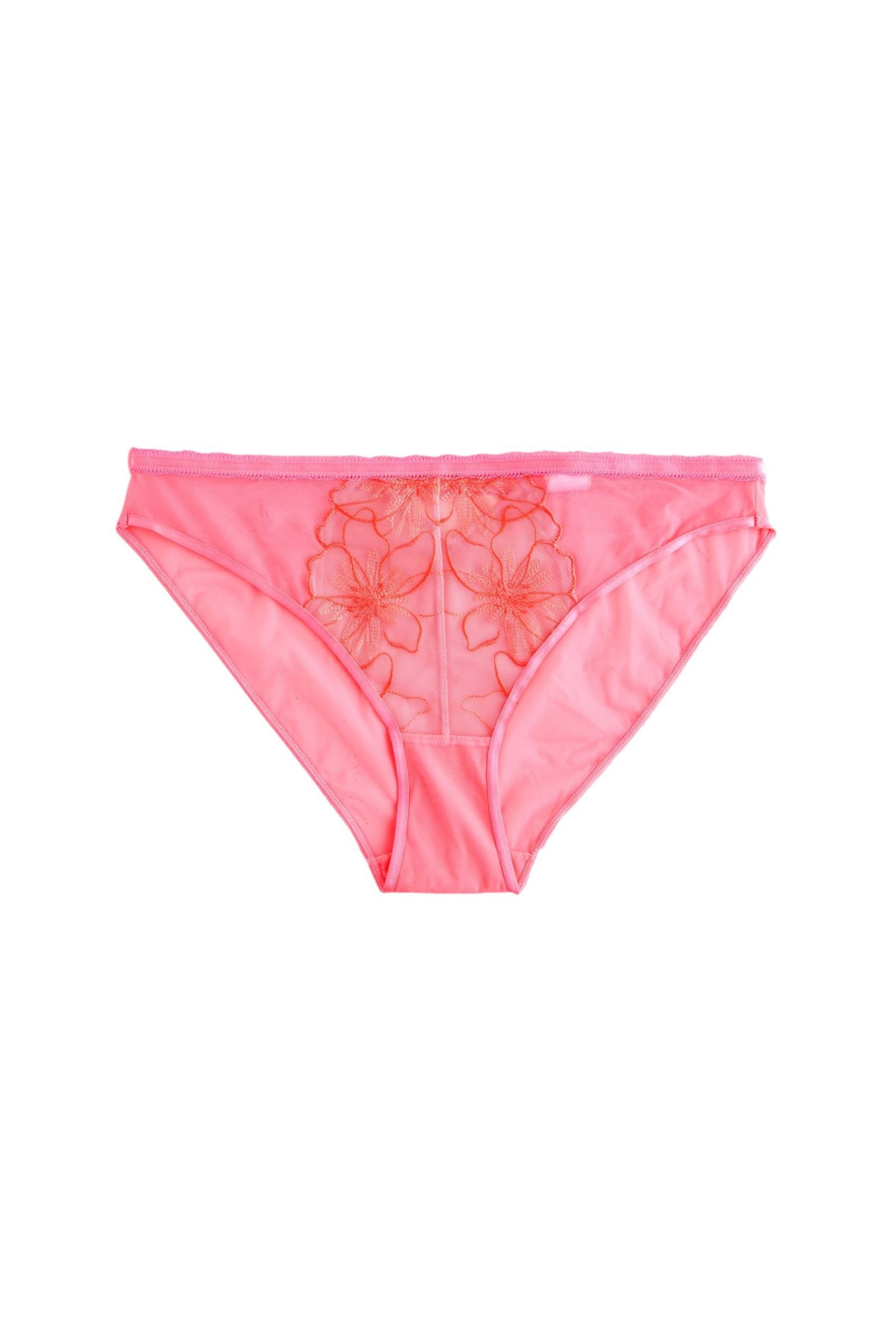 Slip Slips mit Stickerei und hohem Beinausschnitt
