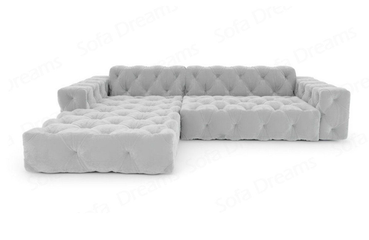 Sofa Dreams Ecksofa Polster Design Sofa Samtstoff Menorca L Form kurz Stoffsofa, Loungesofa