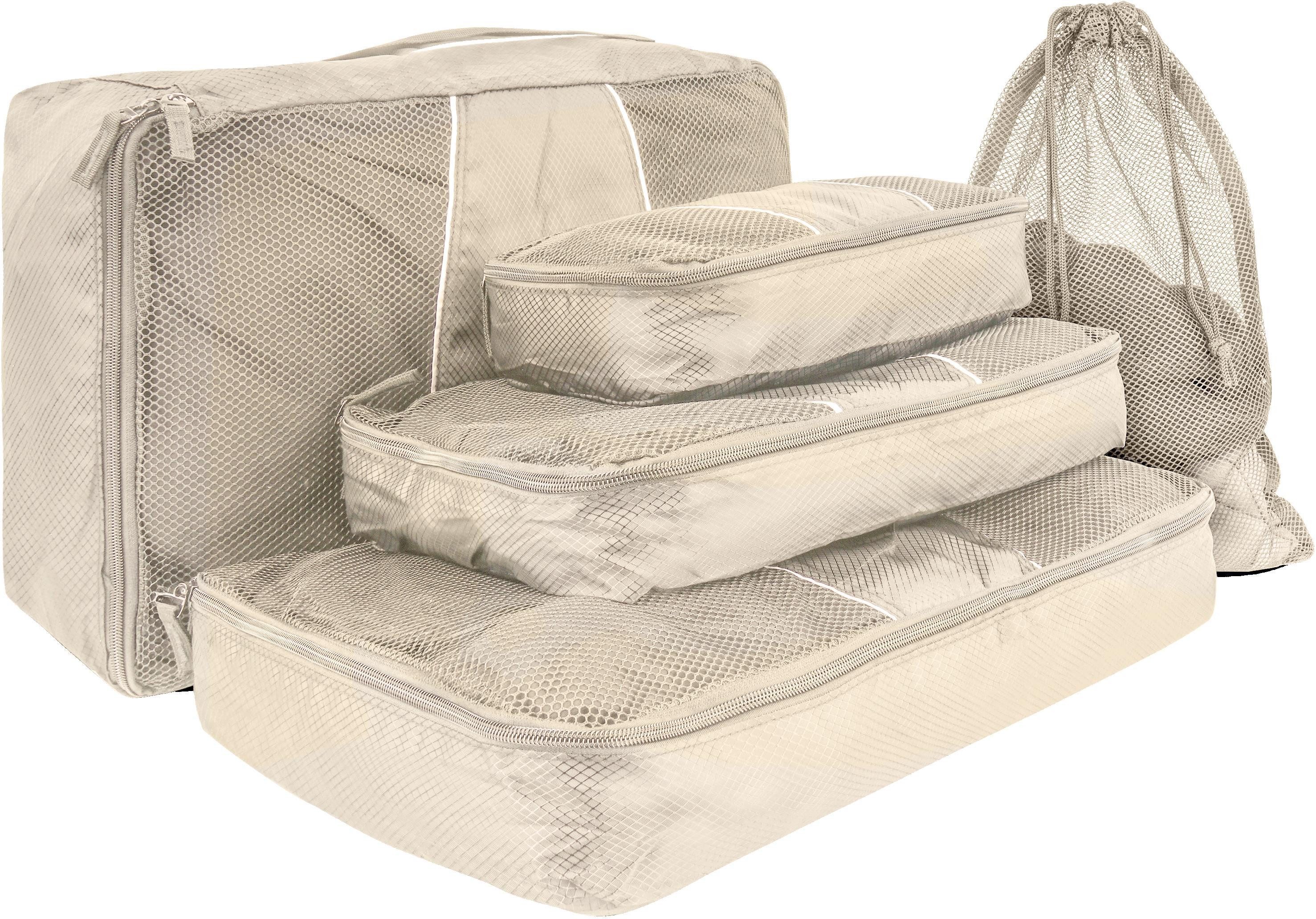 normani Kleidersack Packwürfel-Set mit Waschbeutel Tunja (Set, 5 St) Koffer Organizer Packtaschen 5-Teilig