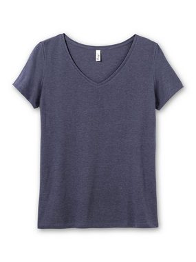 Sheego T-Shirt Große Größen mit V-Ausschnitt