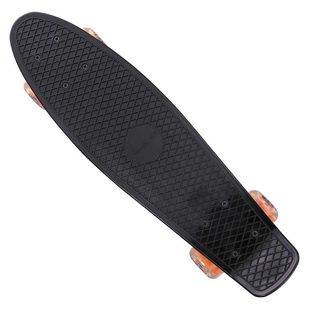 monzana Skateboard mit LED-Rollen, Monzana Skateboard 22 Zoll ABEC 7 Retro Pennyboard 100kg belastbar