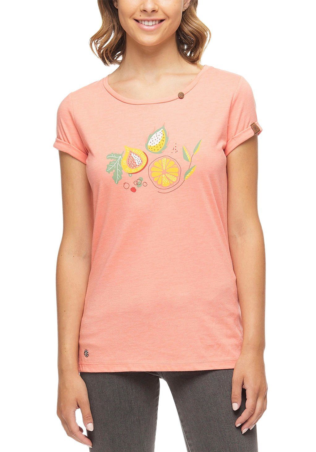 coral 4005 Front-Print MINT Ragwear T-Shirt mit PRINT