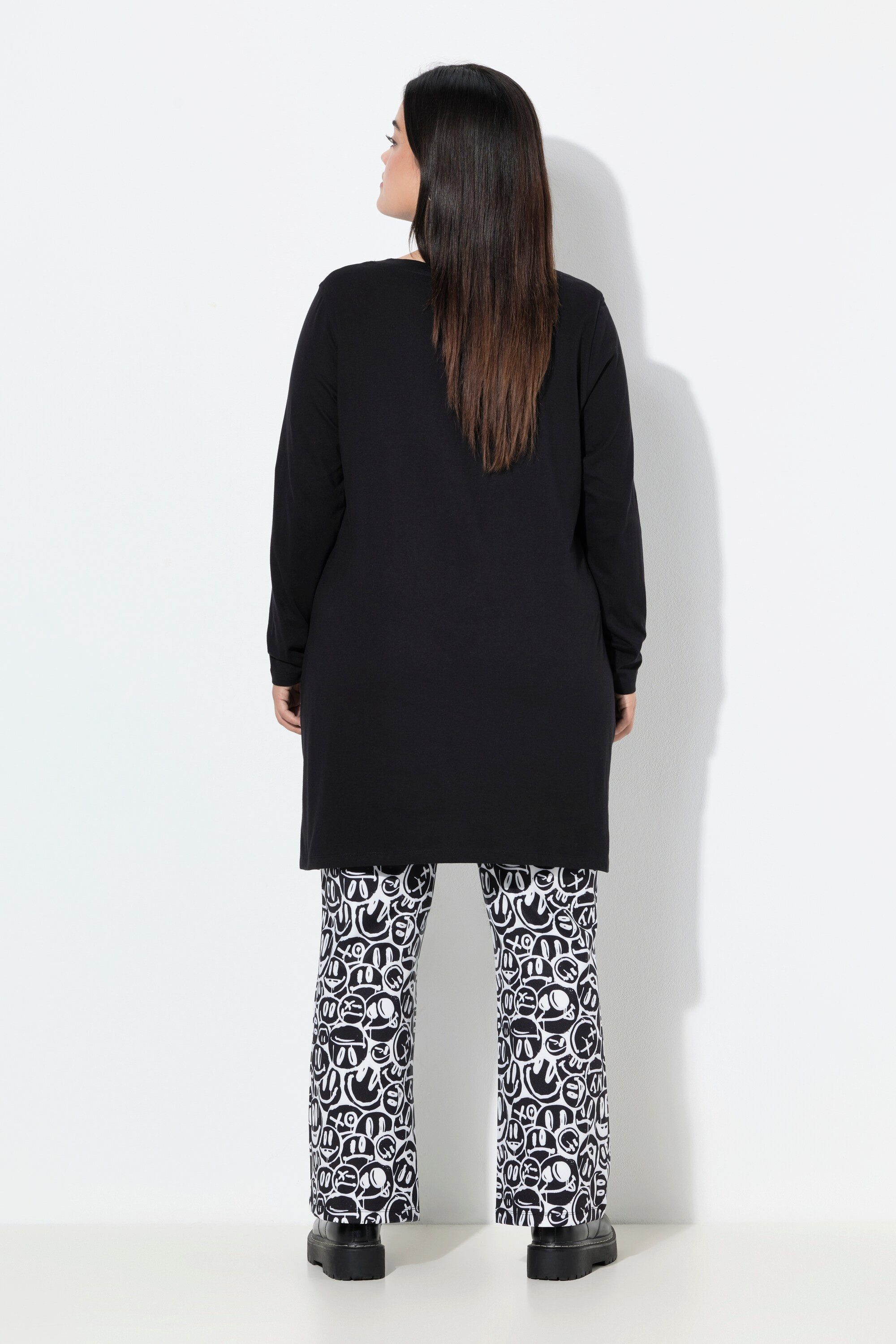 Angel of Style Longshirt T-Shirt A-Linie Herz-Motiv Langarm