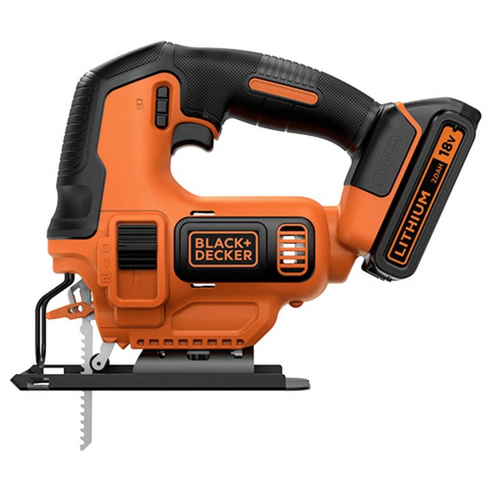 Black + Decker Stichsäge Akku-Stichsäge inkl. Akku, inkl. Ladegerät 18 V 2.0 Ah Anzahl, inkl. Akku, inkl. Ladegerät