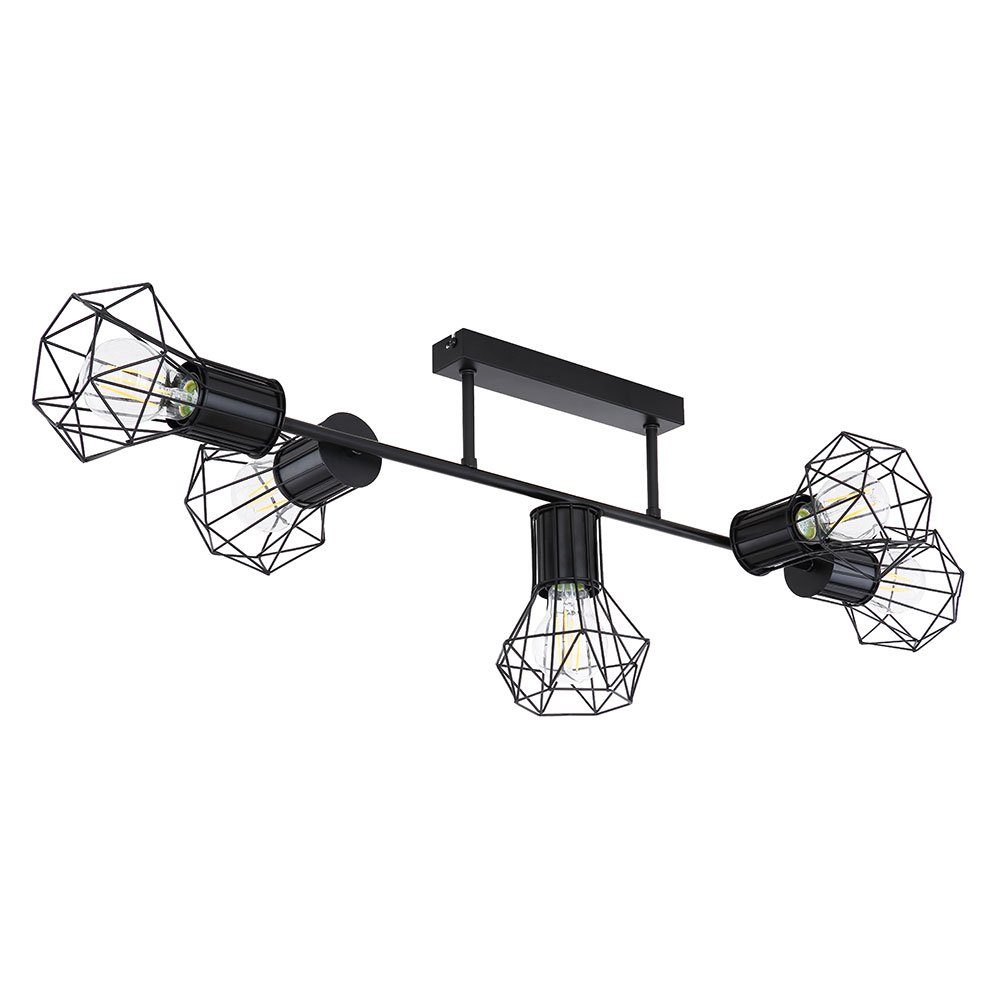 Lampe schwarz etc-shop mit Metall Leuchtmittel inklusive, nicht Wohnzimmer Deckenleuchte, LED Deckenleuchte
