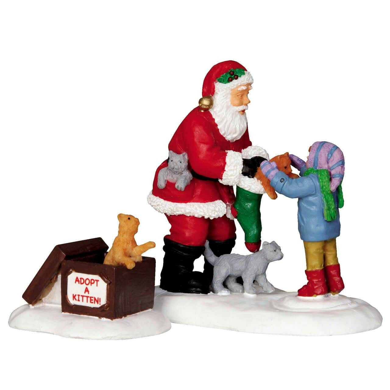 LeMax Weihnachtsdorf LEMAX Weihnachtsdorf: "Santa And Kittens", 2-tlg (22045)