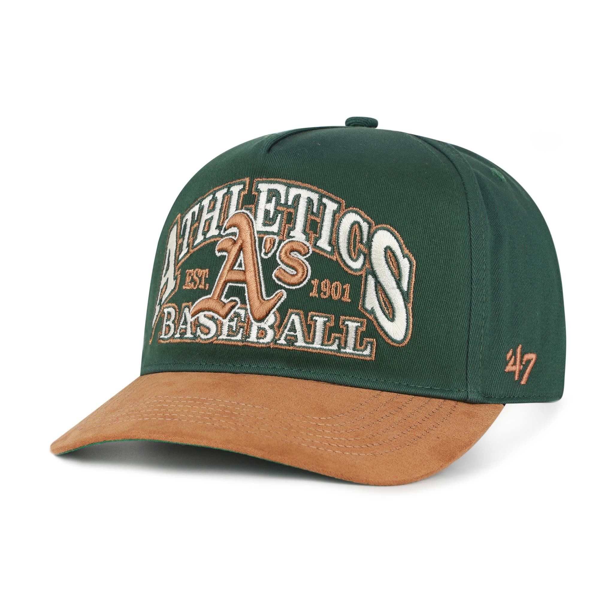 Snapback Cap '47 Brand MLB Cap Oakland Athletics BRENTWOOD SUEDE '47 HITCH Green