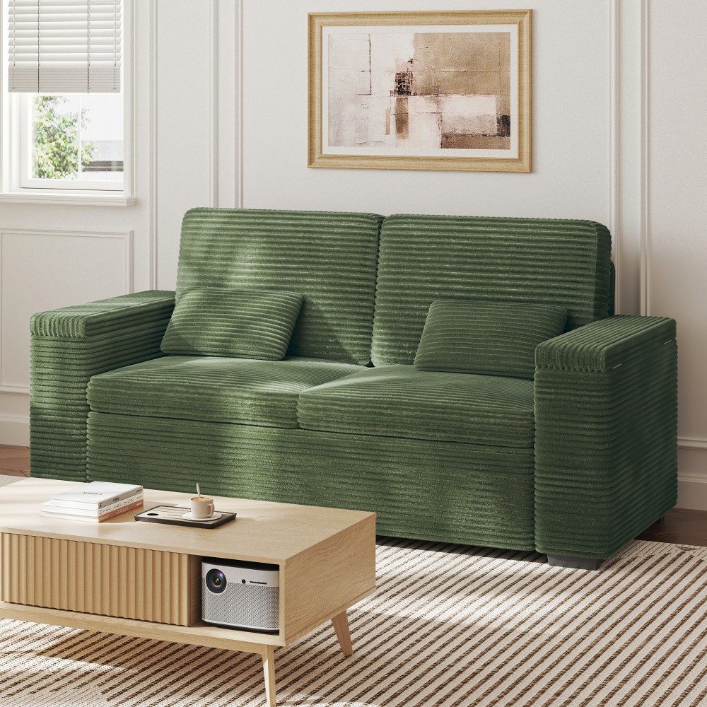 ToteBox 3-Sitzer Rough Stripe Corduroy Massivholzsofa günstig online kaufen