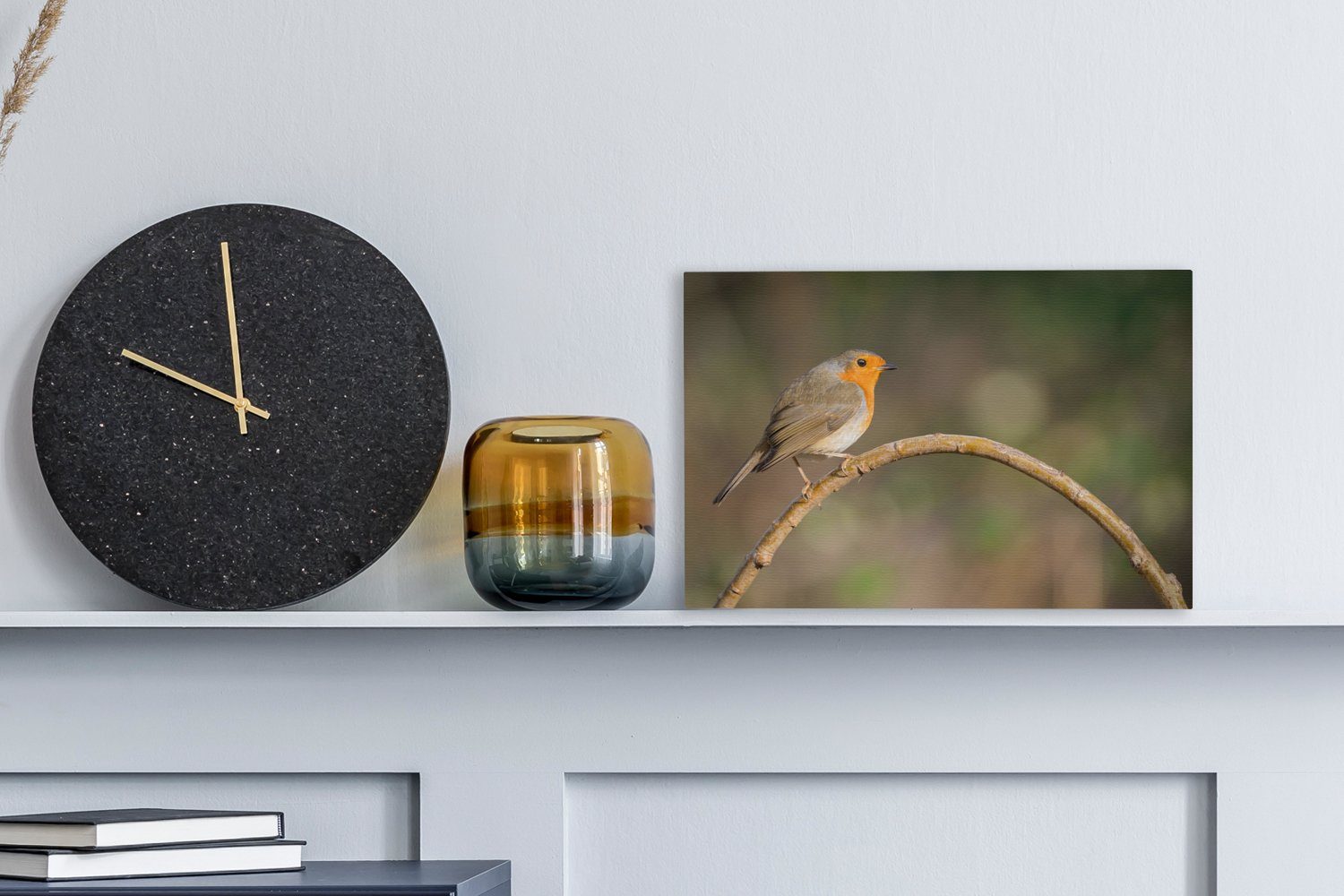 OneMillionCanvasses® Leinwandbild Rotkehlchen - Vogel - Natur, Fotodruck (1 günstig online kaufen