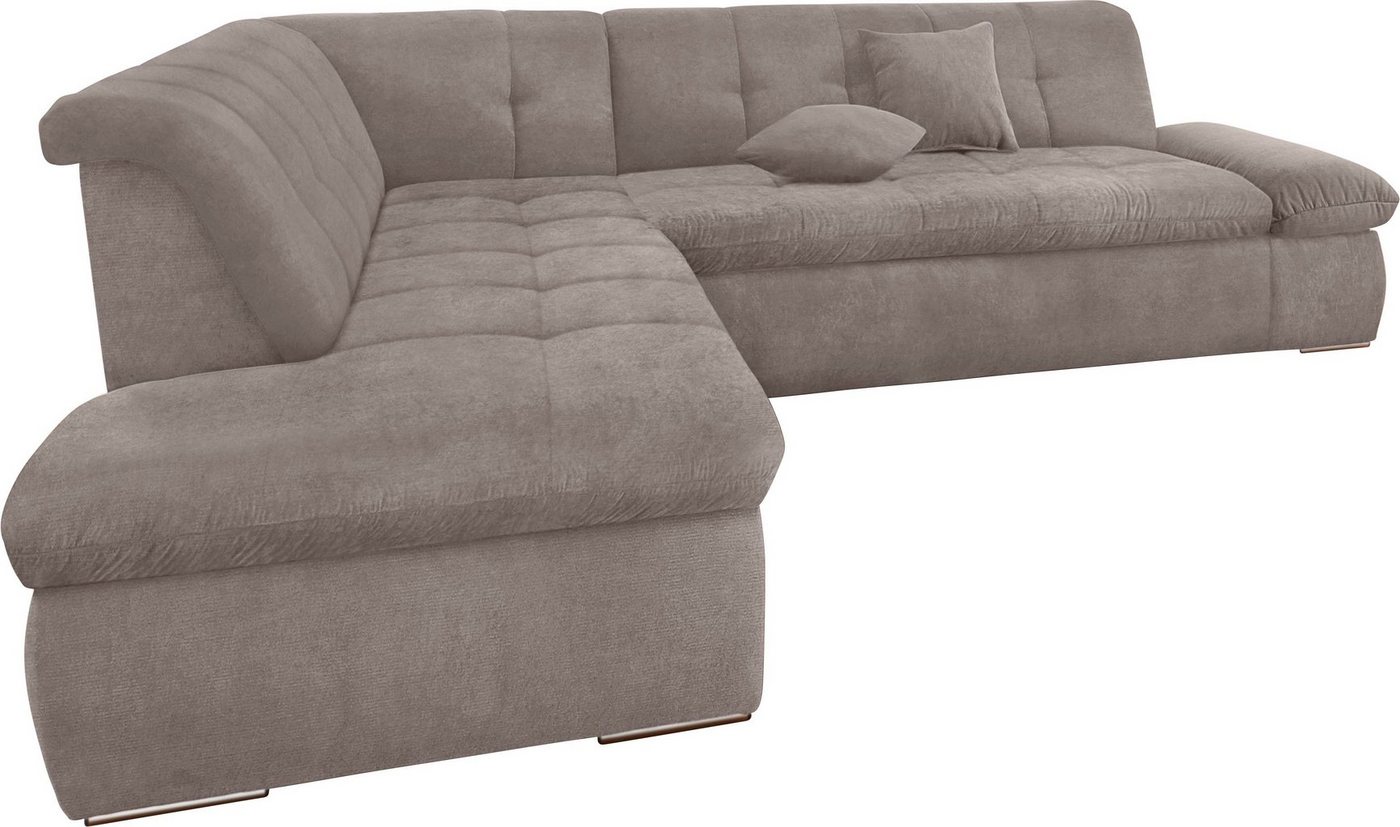 DOMO collection Ecksofa »NMoric«, Ottomane, wahlweise mit Bettfunktion und Armlehnenverstellung-HomeTrends