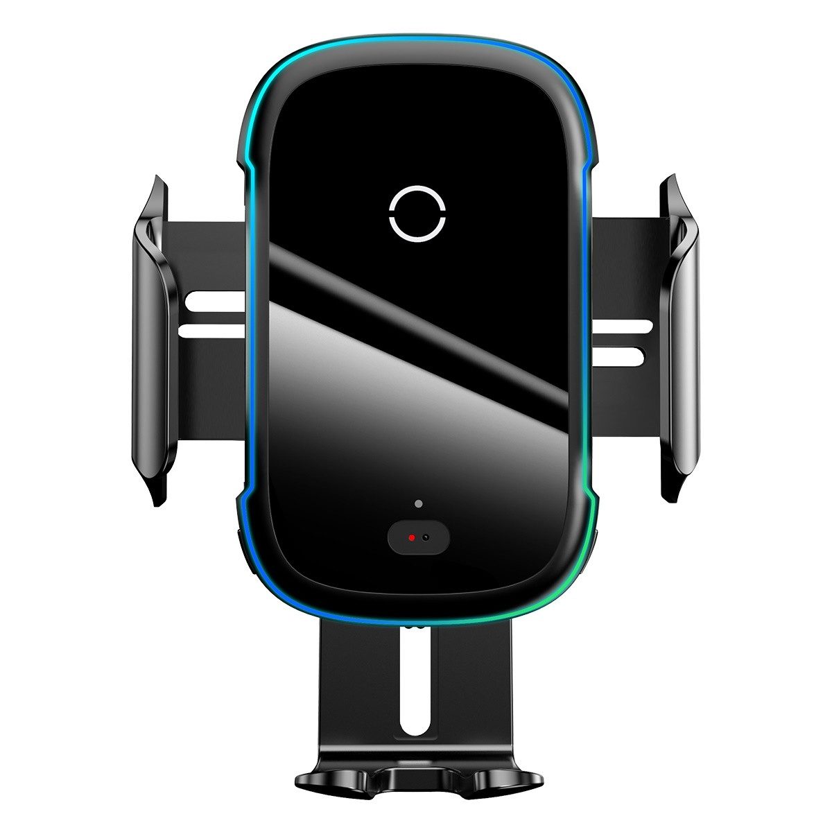 Baseus Leichter Elektrischer Handyhalterung Auto Lüftung Smartphone Induktions-Ladegerät (Kabelloses Ladegerät (15W Super Schnellladung) Schwarz)