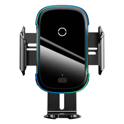Baseus Leichter Elektrischer Handyhalterung Auto Lüftung Smartphone Induktions-Ladegerät (Kabelloses Ladegerät (15W Super Schnellladung) (Qi) Schwarz)