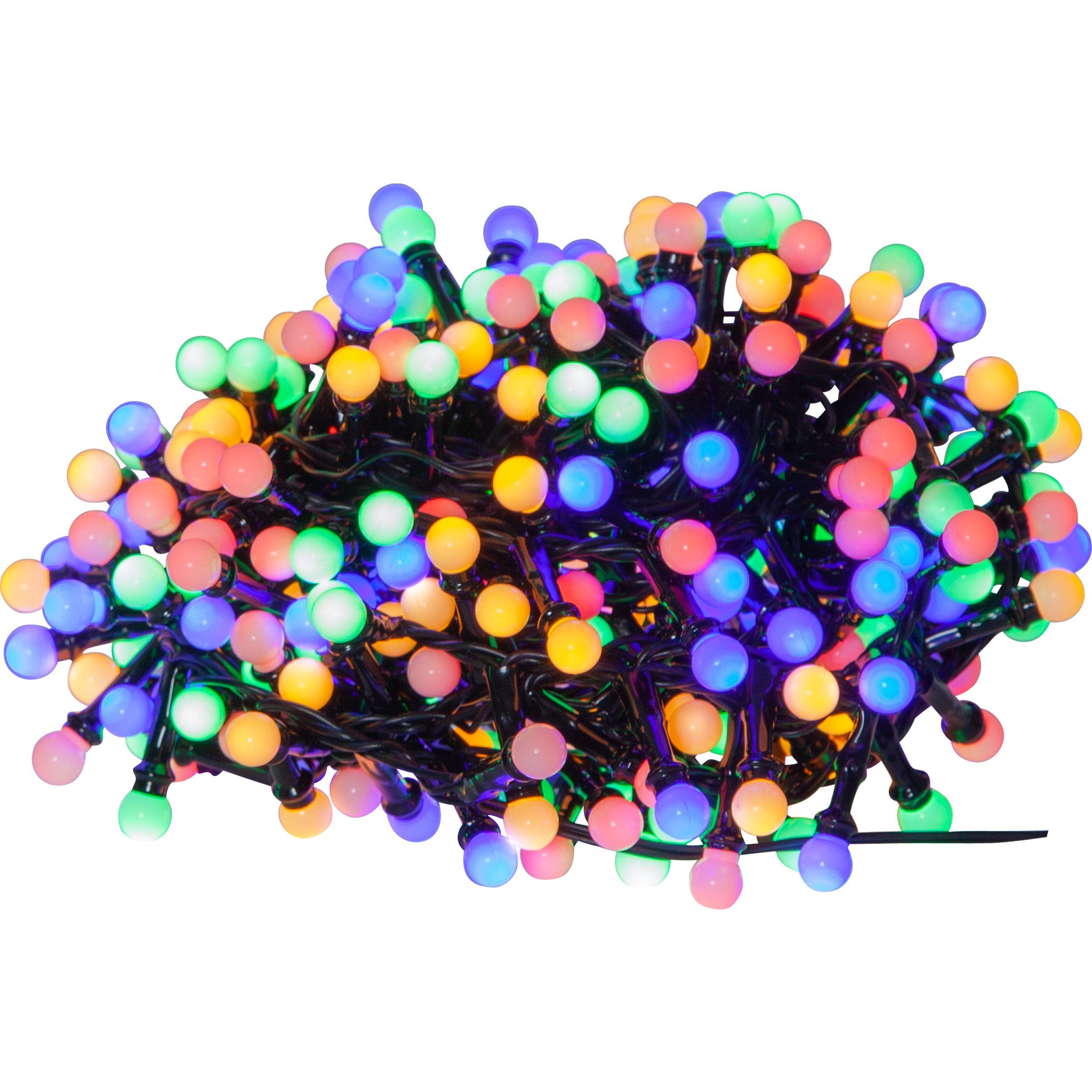 STAR TRADING LED-Lichterkette Berry Mini, LED Lichterkette Berry Mini, 300 LEDs, bunt, outdoor, 6m