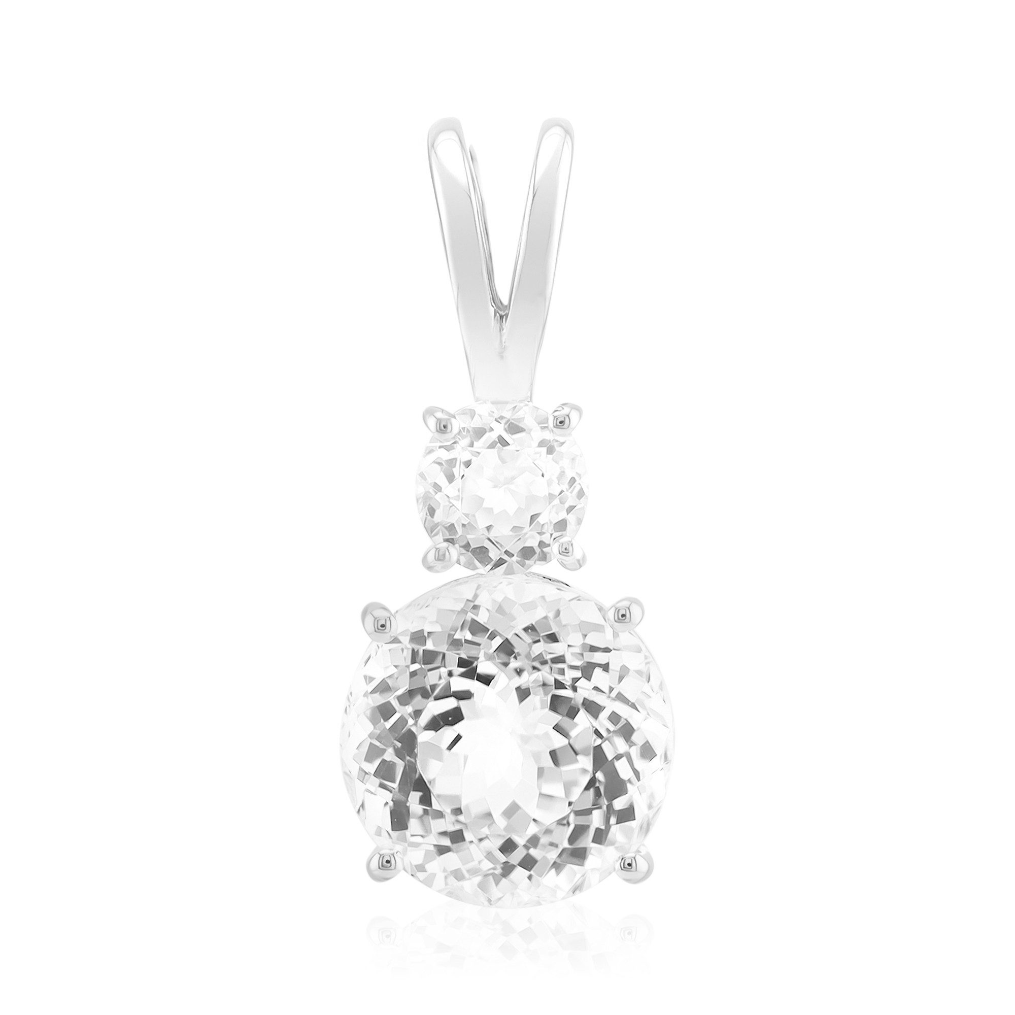 Cavill Kettenanhänger Weißer Kunzit Silber-Anhänger, Afghanistan, 4,744ct (1-tlg)