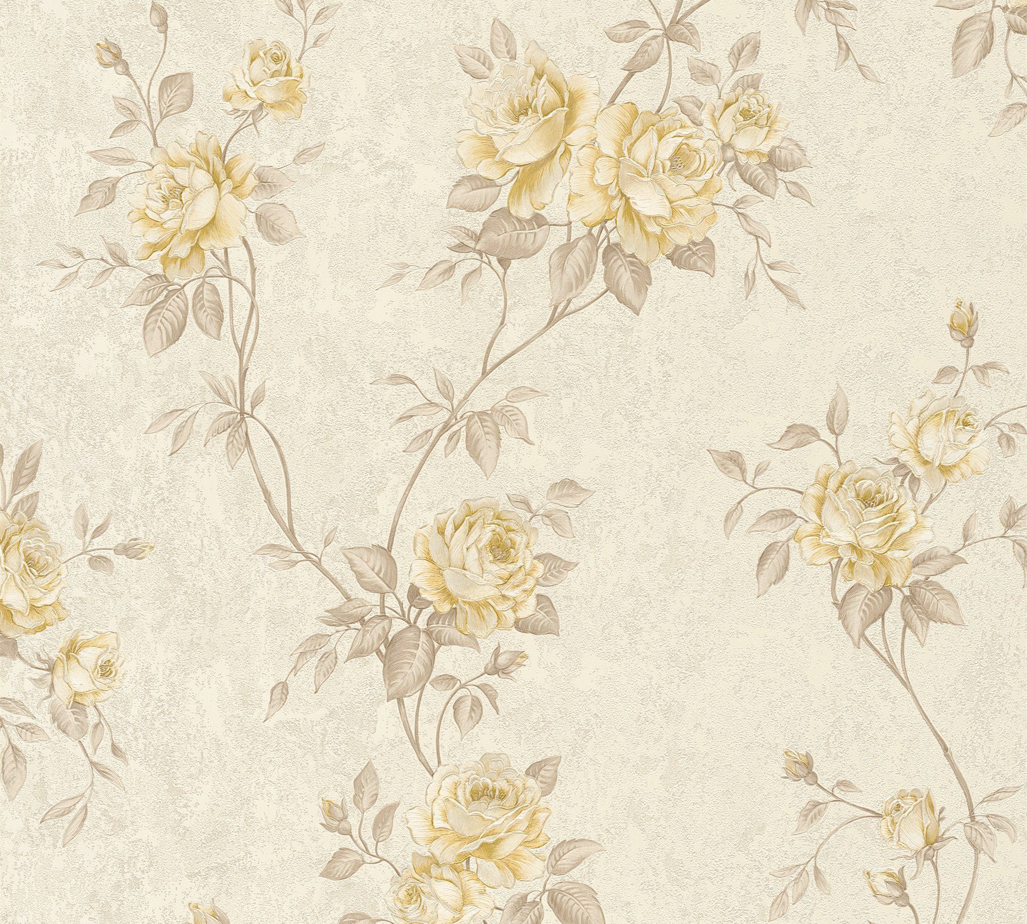 Romantico creme/beige Tapete A.S. romantisch Barock floral, Blumen Vliestapete Création floral,