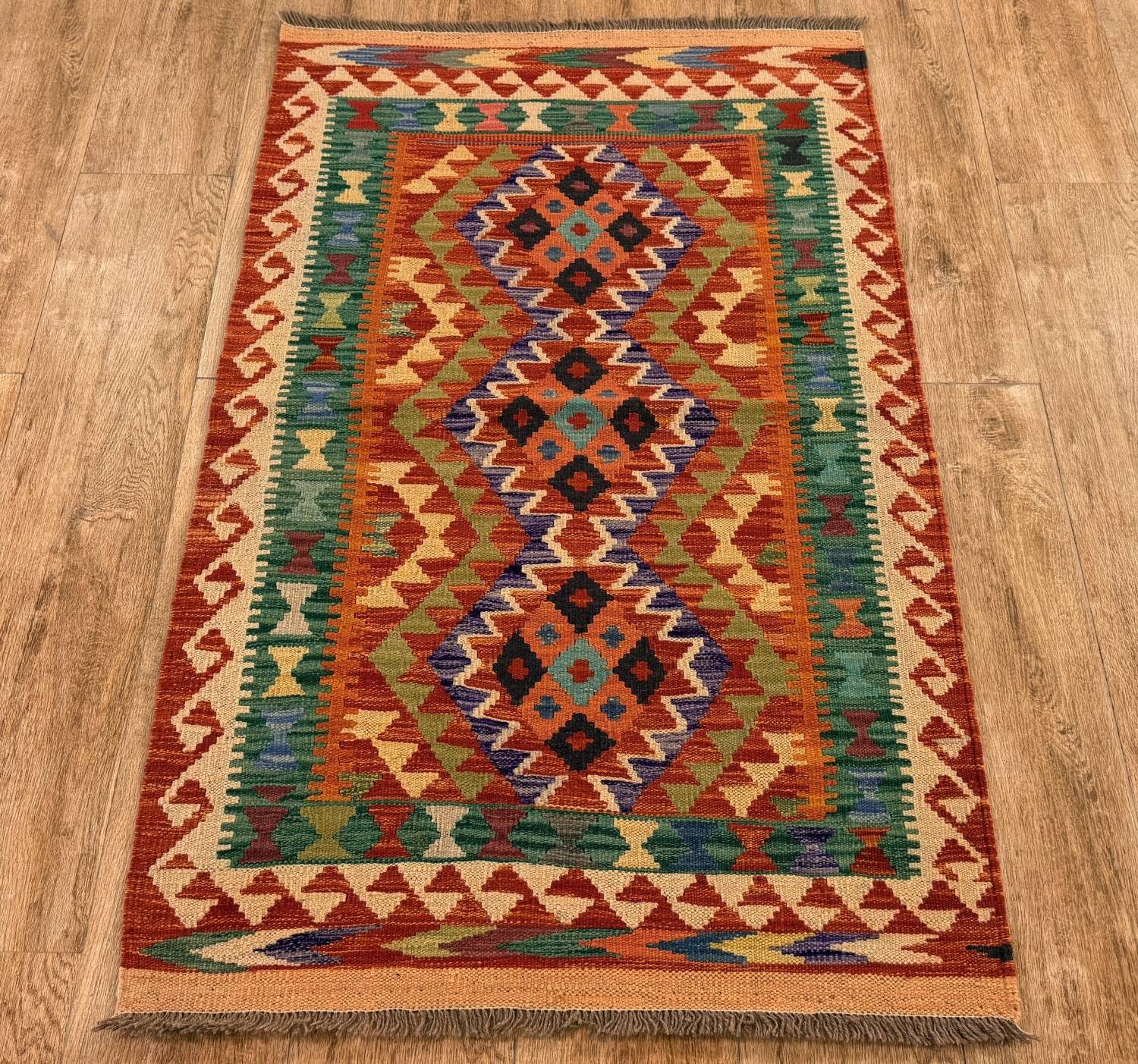 Rug Studios Teppich KELIM ORIGINAL HANDGEARBEITET, Rechteckig, Höhe: 5 mm, Handgewebt, 81 x 134 cm, Multi