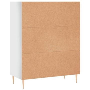 furnicato Bücherregal Hochglanz-Weiß 69,5x32,5x90 cm Holzwerkstoff