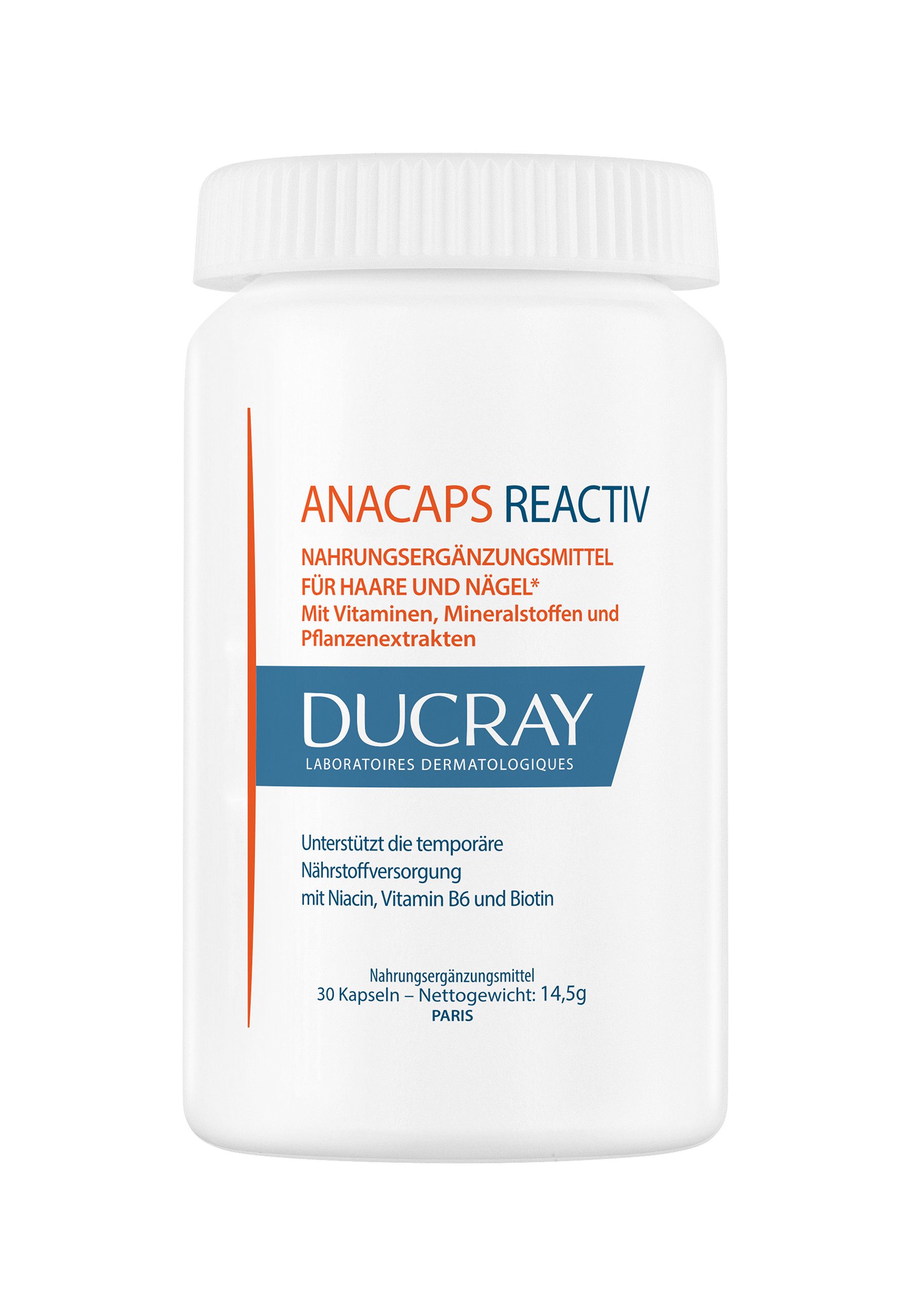 Ducray ANACAPS REACTIV Kapseln, 14.5 g, enthalten Biotin, Eisen & Cystin