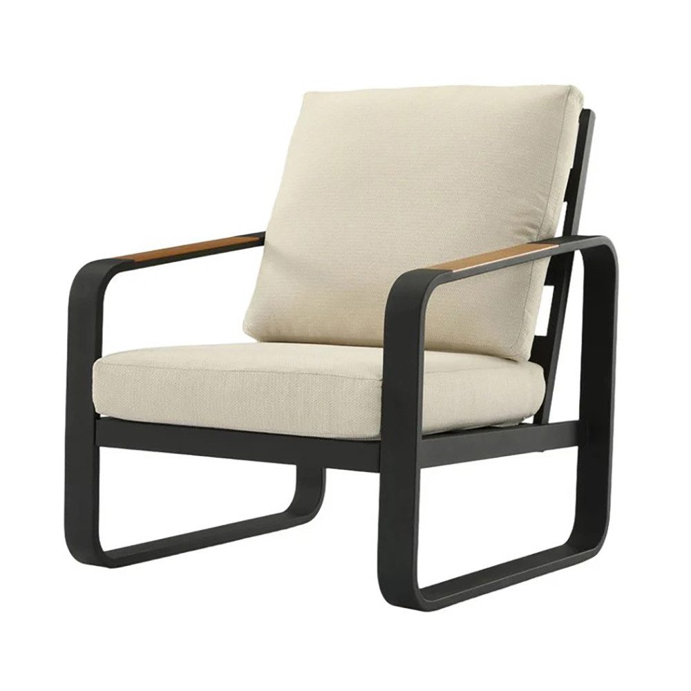 Tribesigns Gartensofa Loungesofa mit Kissen, Gartenmöbel mit Armlehnen aus Holz, für Garten