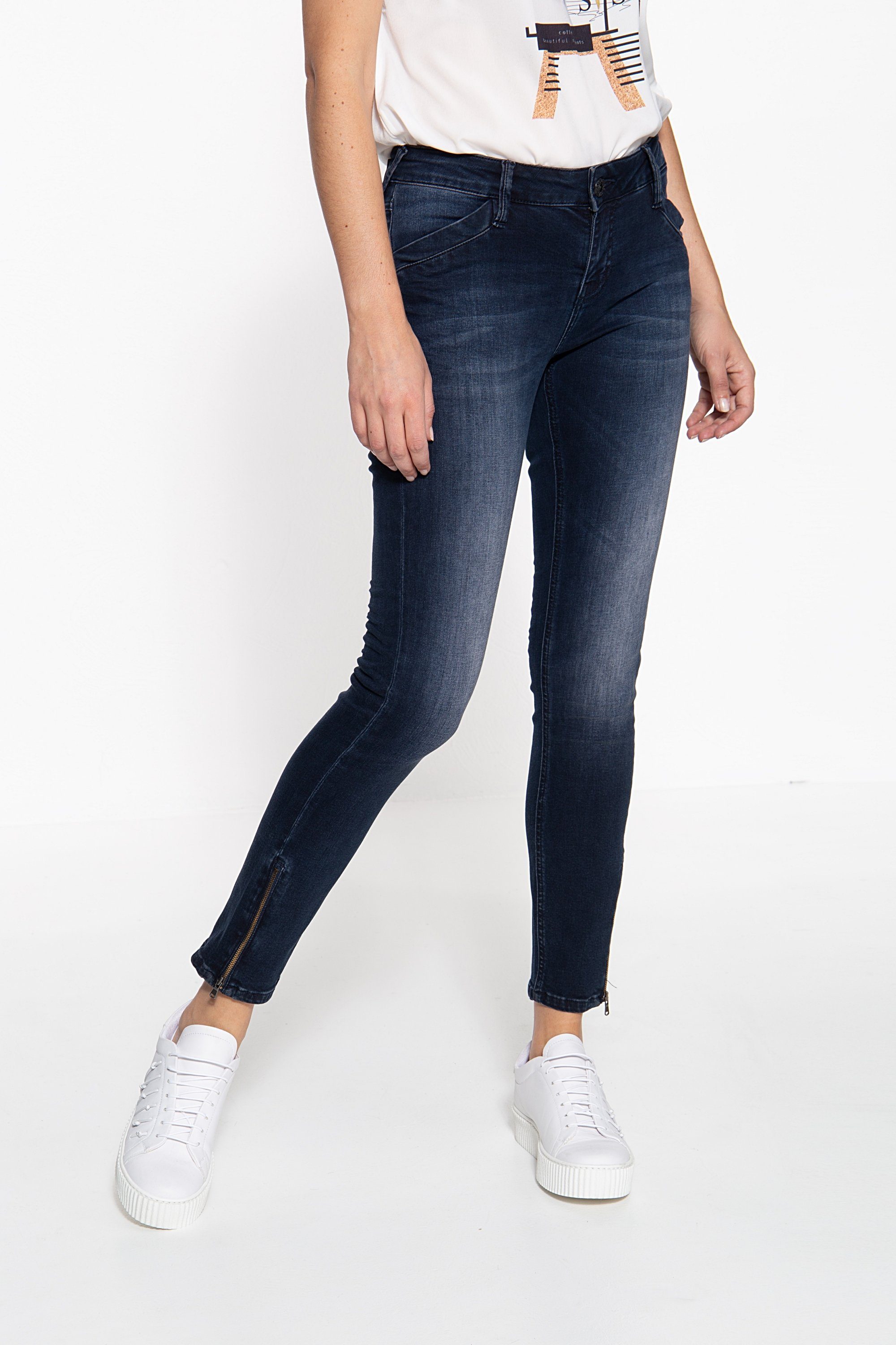 ATT Jeans Slim-fit-Jeans Carron mit Reißverschlüssen an den Beinabschlüssen