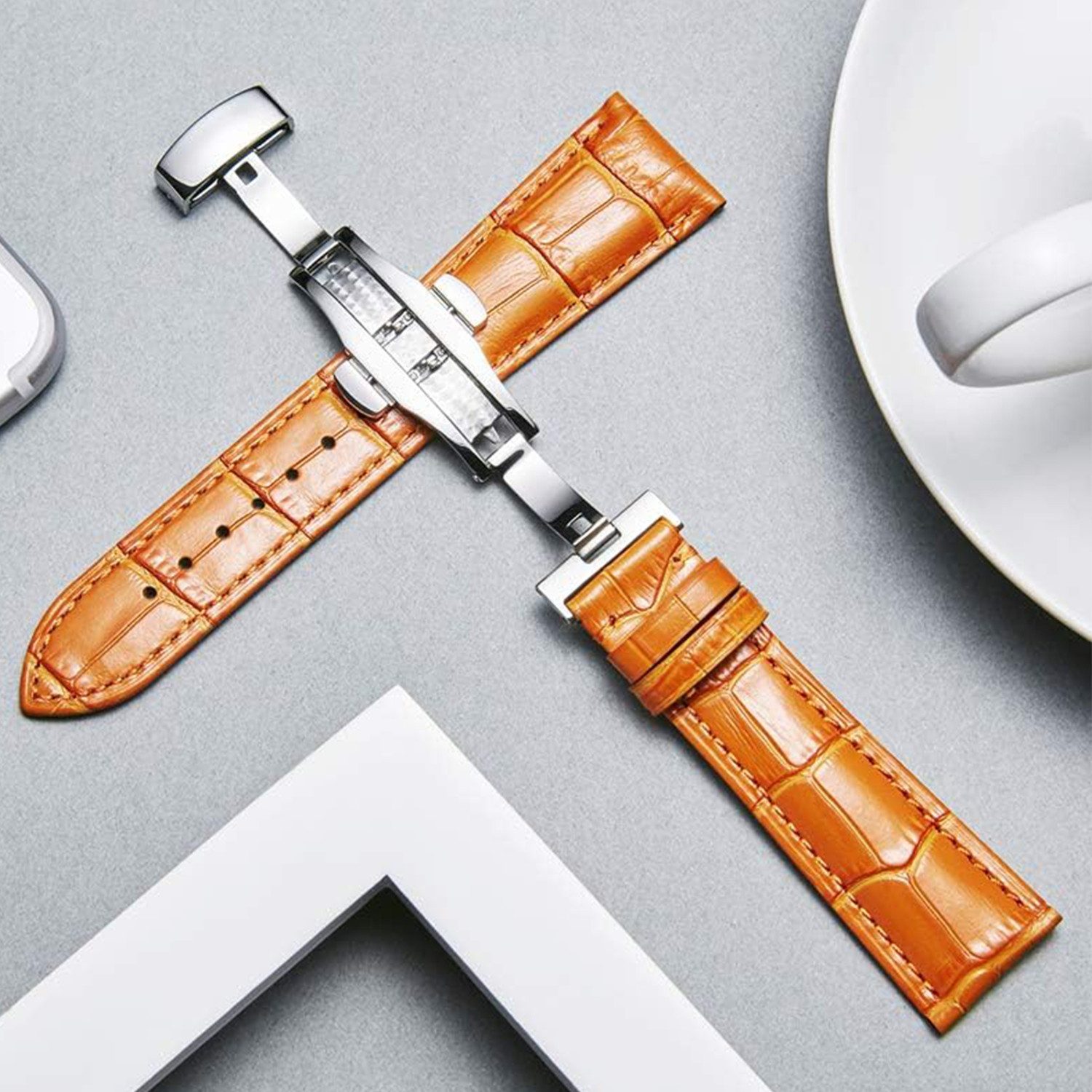RWEUOQ Uhrenarmband Leder Watch Strap Ersatzbänder günstig online kaufen