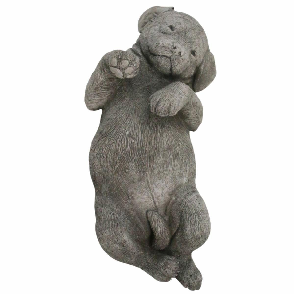440s Gartenfigur 440s Labrador Welpe liegend Antiksteinguss, (Stück)